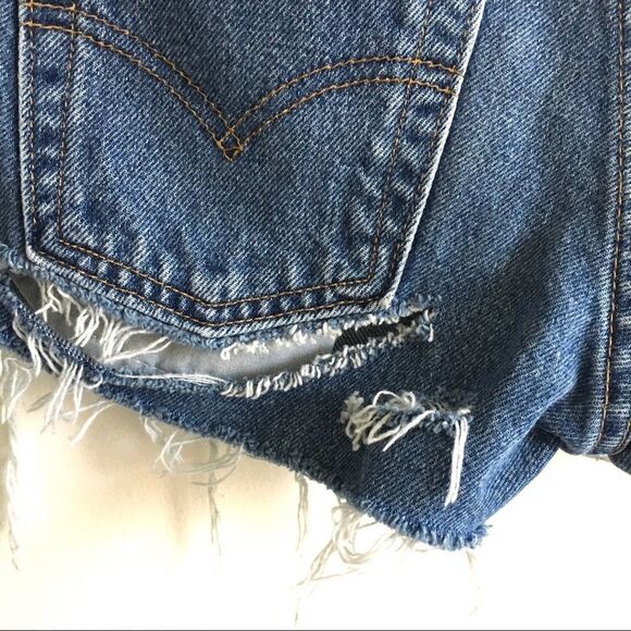 Levi’s Vintage 529 Cut Off Denim Shorts Blue - Picture 5 of 6